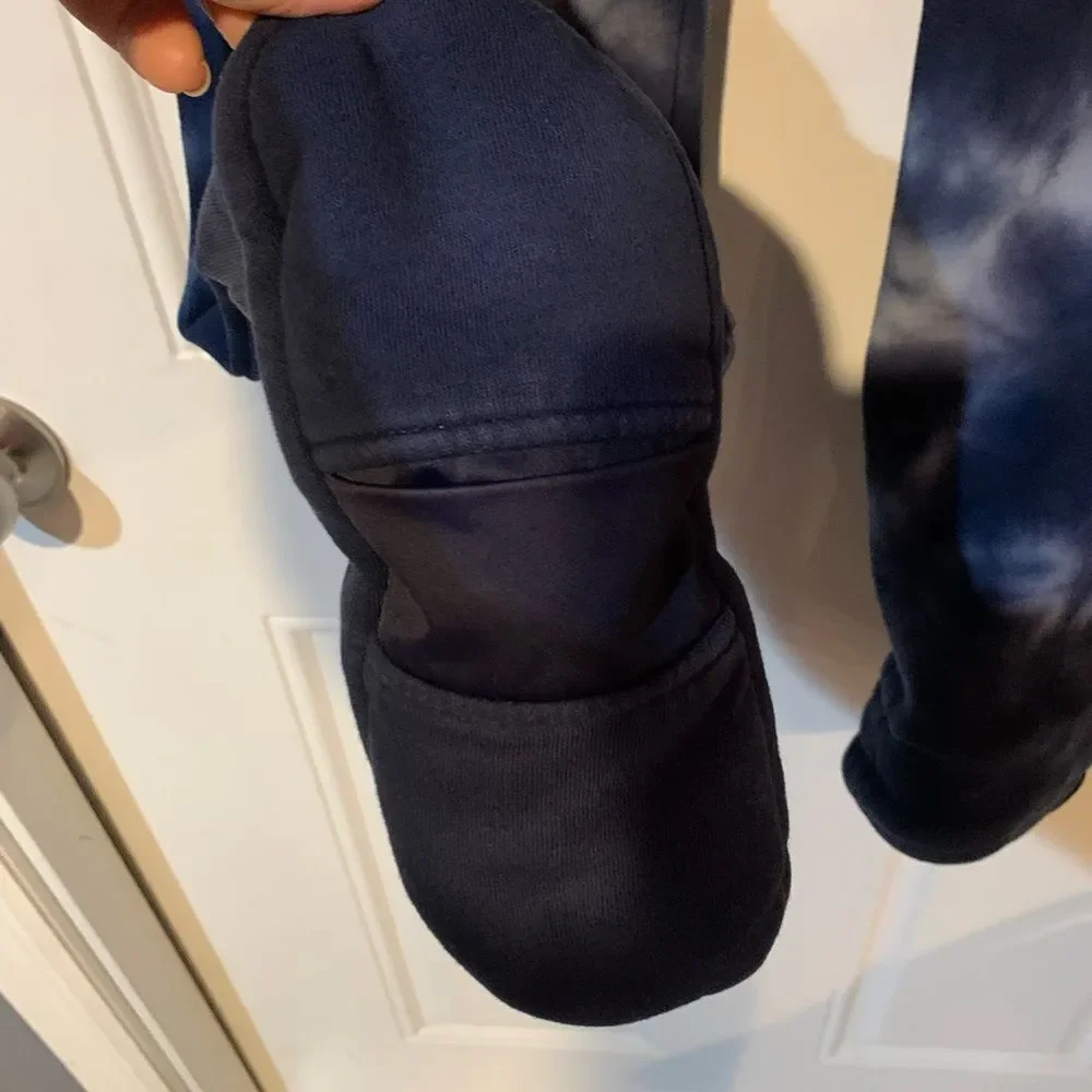 Blue and White Tie-Dye Joggers with Stretchy Comfort